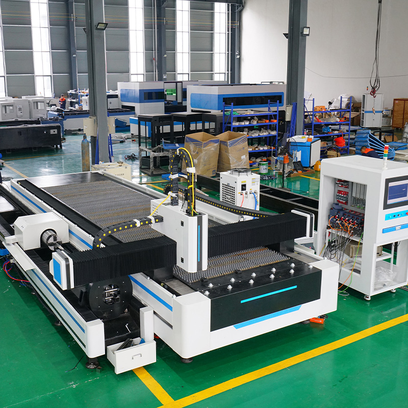 Open type fiber laser cutter for plate and tube